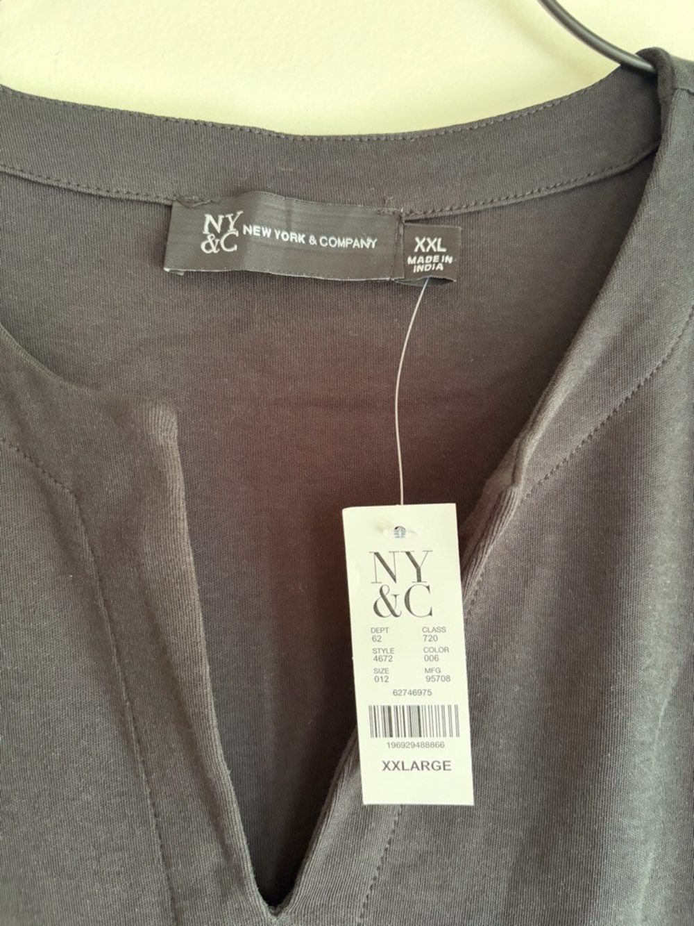 NWT New York & Company Black Sleeveless Cotton Knit Dress w/ Pockets Size XXL - Picture 4 of 8